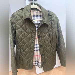 Quilted Burberry Jacket-Army Green